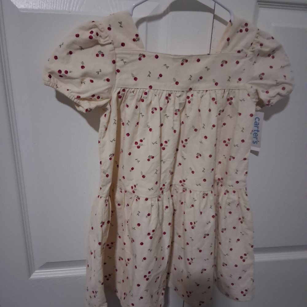 Carter's Cream Dress with Cherry Pattern